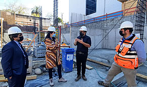 Seremis de Obras Públicas y de Justicia realizan visita inspectiva a las obras de edificio sector Justicia en Rancagua