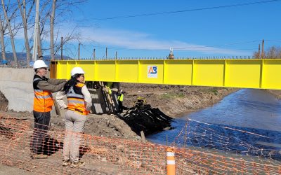 AVANZAN LAS OBRAS DE REPOSICIÓN DEL PUENTE LAS ARAÑAS EN PALMILLA