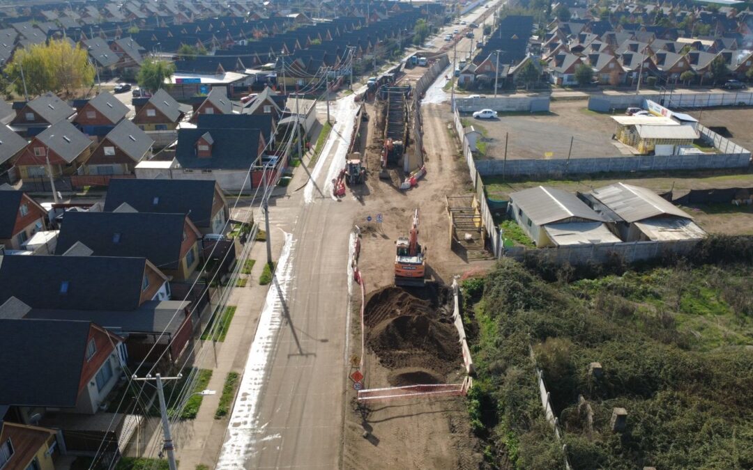 OBRAS DE COLECTORES DE AGUAS LLUVIAS DE RENGO ALCANZAN 37% DE AVANCE DE SUS OBRAS